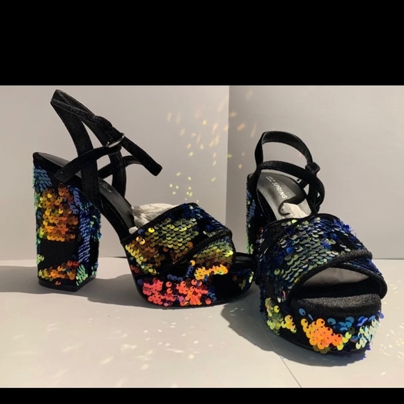 Call it spring Sequin platforms - Picture 4 of 5